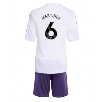 Billige Fotballdrakt Manchester United Lisandro Martinez #6 Replika Bortedraktsett Barn 2025-26 Kortermet (med bukser)
